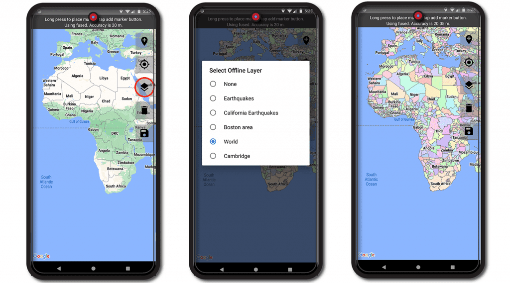 Offline map layers in SurveyCTO Collect