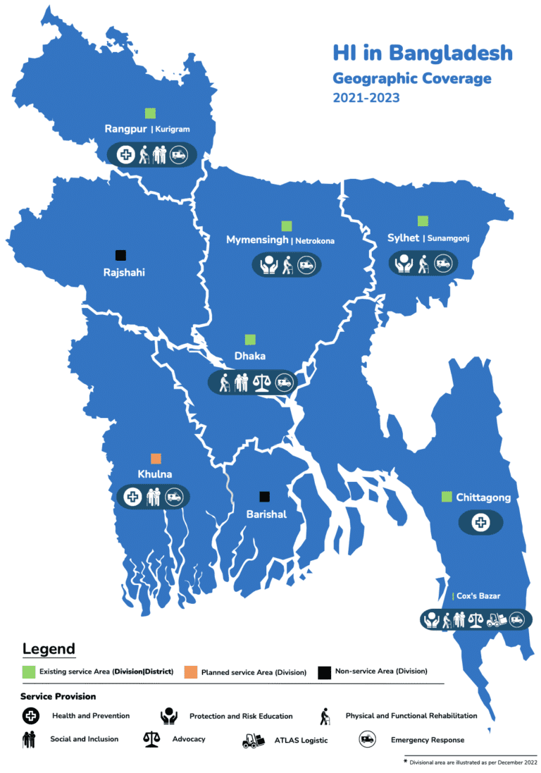 Image of Bangladesh, showing Humanity & Inclusion's work there.