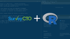 SurveyCTO and R logos