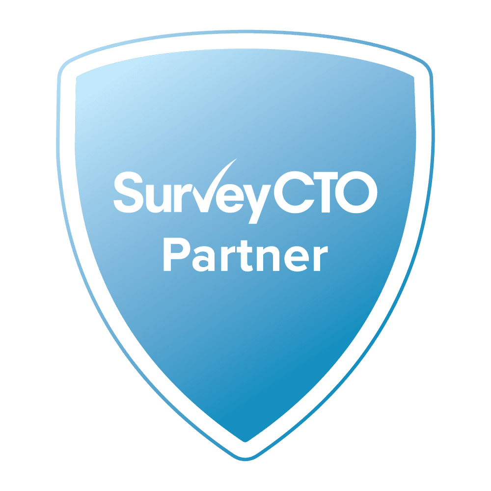 A shield symbolizing trust placed on SurveyCTO partners by their clients