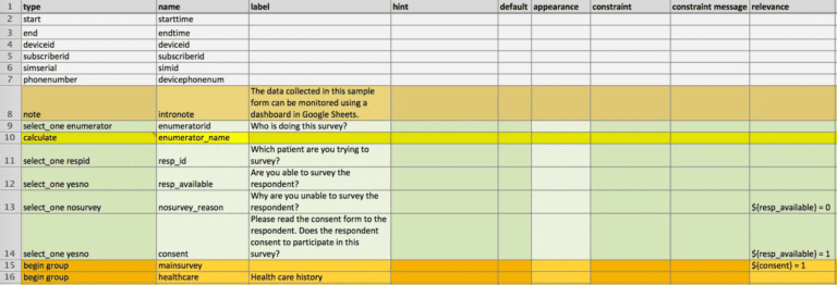 SurveyCTO sample form.