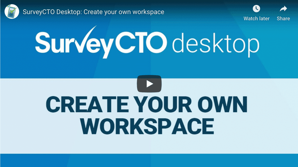 Create your own workspace