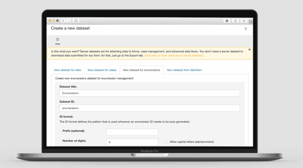 Enumerator dataset screenshot